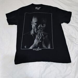 Bravado Tupac Shakur Graphic T Shirt Black Rap Hip Hop Memorial Tee Men’s Large